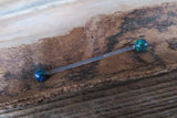 Blue Opal Stone Pregnancy Bio-flex Biolex Retainer Piercing Belly Ring