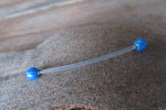 Blue Opal Stone Pregnancy Bio-flex Biolex Retainer Piercing Belly Ring