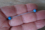 Light Baby Blue Opal Stone Pregnancy Bio-flex Biolex Bioplast Retainer Piercing Belly Ring