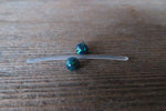 Navy-Blue Green Opal Stone Pregnancy Bio-flex Biolex Retainer Piercing Belly Ring