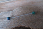 Blue Opal Stone Pregnancy Bio-flex Biolex Retainer Piercing Belly Ring