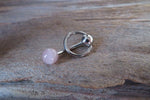 Vertical Hood Piercing Rose Quartz 14G 12G 10G Slave Ring VCH Curved Barbell Jewelry 14G (1.6mm) 12G (2.0mm) 10G (2.5mm) VCH Belly Ring