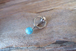 Vertical Hood Piercing Turquoise Howlite 14G 12G 10G Slave Ring VCH Curved Barbell Jewelry 14G (1.6mm) 12G (2.0mm) VCH Belly Ring