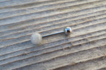 Special Edition Moonstone Titanium Ti6Al4V ELI Implant Grade Natural Stone Barbell Tongue Ring 14g (1.6mm) Piercing