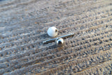 White Howlite Titanium Ti6Al4V ELI Implant Grade 6mm Natural Stone Barbell Tongue Ring 14g (1.6mm) Piercing