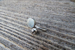 Flashy Labradorite Minimalist 8mm Natural Stone 100% Surgical Steel Belly Ring 14g (1.6mm)