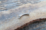 Titanium Ti6Al4V ELI Implant Grade Floating Navel Minimalist Petite Belly Ring Curve 14g Internally Threaded Piercing