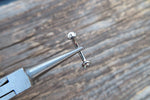 Titanium Ti6Al4V ELI Implant Grade Floating Navel Minimalist Petite Belly Ring Curve 14g Internally Threaded Piercing