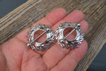 Boho Leaf Silver 14G or 16G Nipple Shields Pair