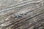 Floating Minimalist Custom Lengths Vitrail Rainbow Gems Belly Ring 14g VCH Internally Threaded Piercing