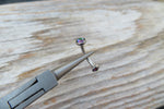 Floating Minimalist Custom Lengths Vitrail Rainbow Gems Belly Ring 14g VCH Internally Threaded Piercing