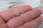 Floating Minimalist Custom Lengths Vitrail Rainbow Gems Belly Ring 14g VCH Internally Threaded Piercing