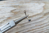 Floating Minimalist Custom Lengths Vitrail Rainbow Gems Belly Ring 14g VCH Internally Threaded Piercing