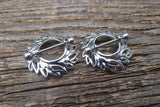 Boho Leaf Silver 14G or 16G Nipple Shields Pair