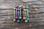 14G Gold Ion Plated Basic Barbell Surgical Steel Barbell Nipple Ring Tongue Ring Bridge 14G (1.6mm) Piercing