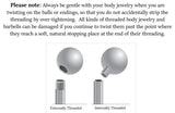 Titanium Ti6Al4V ELI Implant Grade Floating Navel Minimalist Petite Belly Ring Curve 14g Internally Threaded Piercing