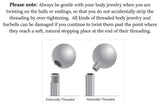 Minimalist Titanium Ti6Al4V ELI Implant Grade Belly Ring VCH Curve 14g Internally Threaded Floating Piercing