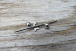 Silver IP Stars Surgical Steel 316L Barbell Industrial Small Balls 14G (1.6mm) Piercing