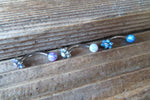 Blue Opal Floating Minimalist Petite Custom Lengths Flower Belly Ring 14g VCH Internally Threaded Piercing Custom Lengths