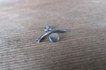 Minimalist Titanium Ti6Al4V ELI Implant Grade Belly Ring VCH Curve 14g Internally Threaded Floating Piercing