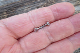 Titanium Ti6Al4V ELI Implant Grade Floating Navel Minimalist Petite Belly Ring Curve 14g Internally Threaded Piercing