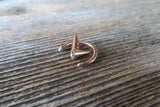 14G Rose Gold IP Horseshoe Long 8mm Spike Surgical Steel Barbell Septum Piercing