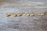 Small Floating Gold IP Minimalist Belly Ring VCH 14G VCH Piercing Small Tiny Belly Ring Simple Belly Ring