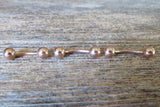 Small Floating Rose Gold IP Minimalist Belly Ring VCH 14G VCH Piercing Small Tiny Belly Ring Simple Belly Ring