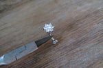 Floating Clear Crystals Minimalist Custom Lengths Crystal Flower Gems Belly Ring 14g VCH Internally Threaded Piercing