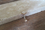 Floating Clear Crystals Minimalist Custom Lengths Crystal Flower Gems Belly Ring 14g VCH Internally Threaded Piercing