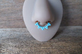 Boho Faux Turquoise Faux Fake Septum Non Piercing