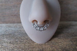 Rose Gold IP Princess Queen Faux Fake Septum Non Piercing