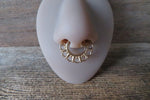 Rose Gold IP Princess Queen Faux Fake Septum Non Piercing