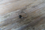 Black Obsidian Septum Cartilage Daith 100% 316L Grade Surgical Steel Natural Stone Piercing 16G 8mm 10mm Seamless Hoop Piercing CBR Ring