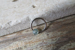 Green Aventurine Septum Cartilage Daith 100% 316L Grade Surgical Steel Natural Stone Piercing 16G 8mm 10mm Seamless Hoop Piercing CBR Ring