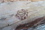 Rose Gold IP Princess Queen Faux Fake Septum Non Piercing