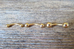 Small Floating Gold IP Minimalist Belly Ring VCH 14G VCH Piercing Small Tiny Belly Ring Simple Belly Ring