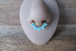 Boho Faux Turquoise Faux Fake Septum Non Piercing