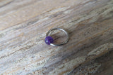 Amethyst Septum Cartilage Daith 100% 316L Grade Surgical Steel Natural Stone Piercing 16G 8mm 10mm Seamless Hoop Piercing CBR Ring